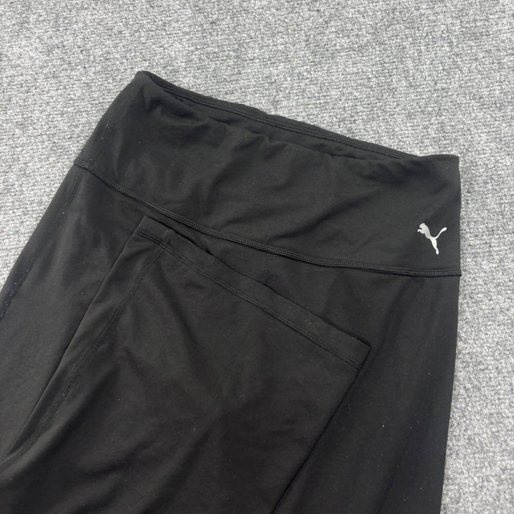 Puma Yoga Pants S Black Wide Leg High Waist Activewear Womens